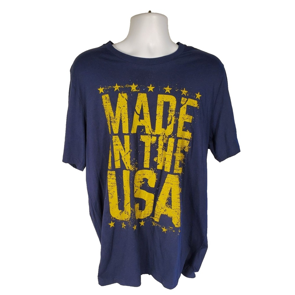 Grunt Style Men's XL Blue T-Shirt " Made In The USA" Short Sleeve NWT